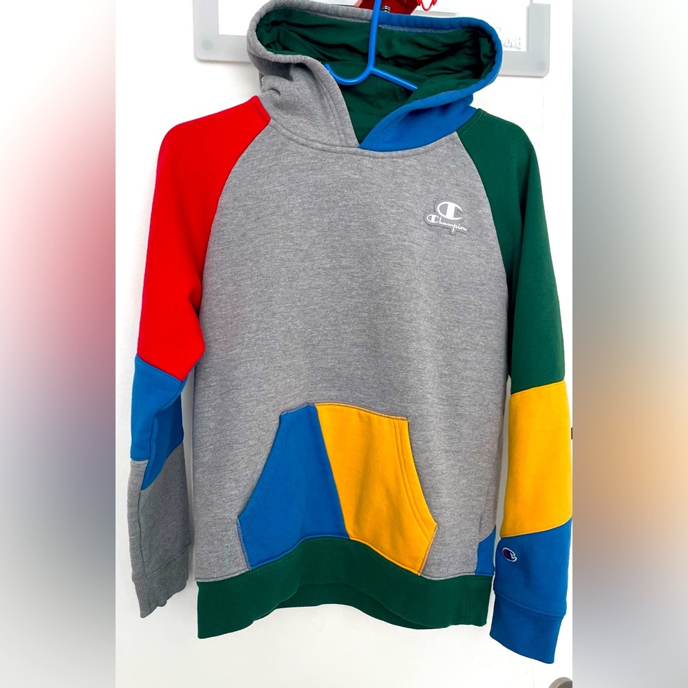 Champion Colorblock Hoodie Kid L